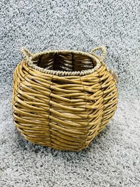 Pumpkin Rattan Basket Rustic American Country Decorative Home Decor New